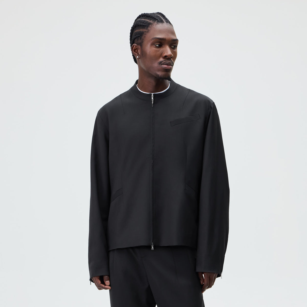 &Kin Tropical Wool Denez Jacket - Black