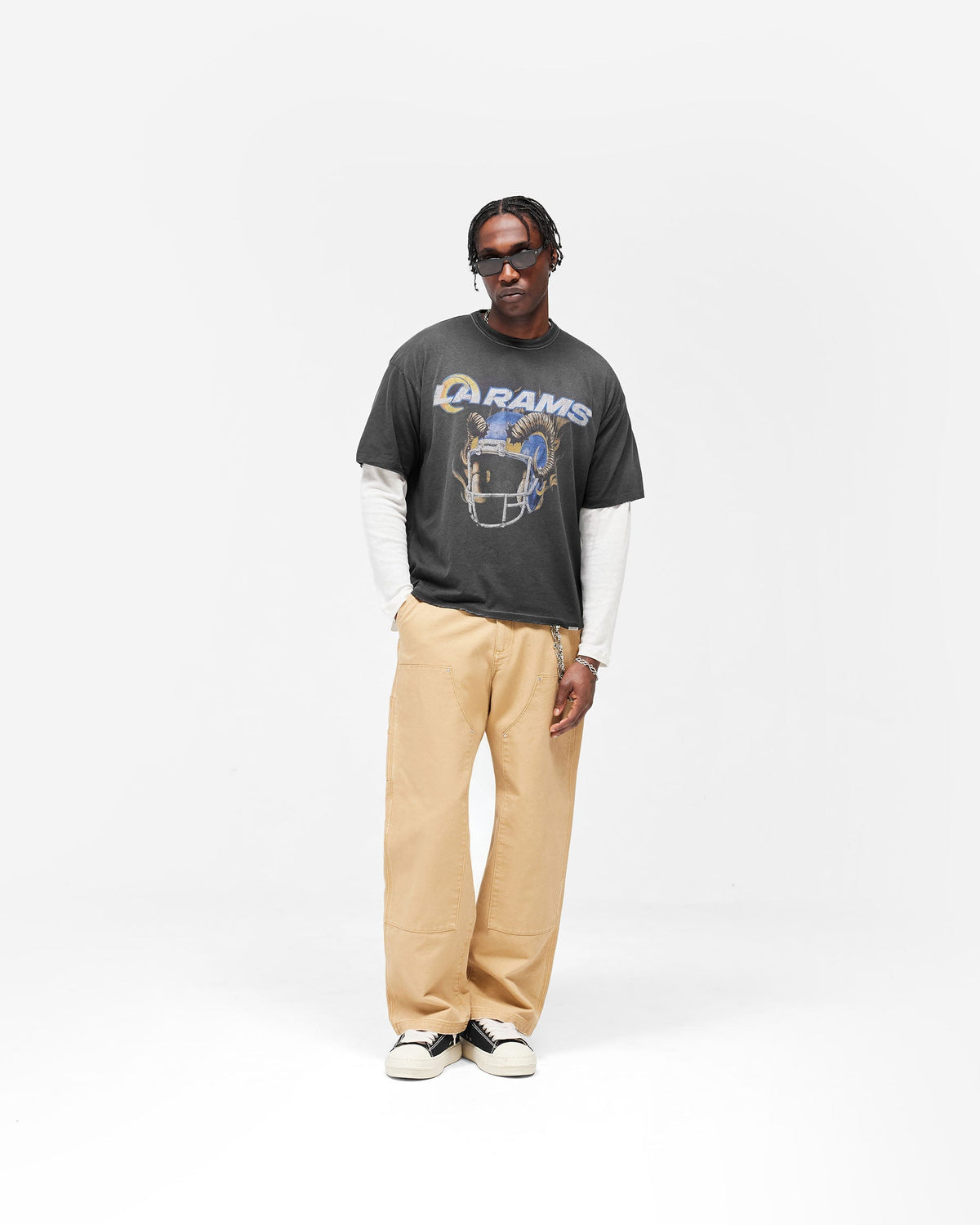 Los Angeles Rams x Represent T-Shirt - Stained Black