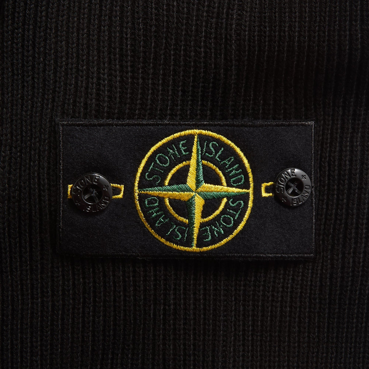 Stone Island Ribbed Soft Organic Cotton Sweater - Black