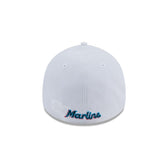 Miami Marlins Optic White 39THIRTY Stretch Fit Hat
