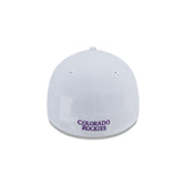Colorado Rockies Optic White 39THIRTY Stretch Fit Hat