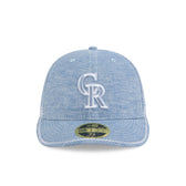 Colorado Rockies Hand Stitched Chambray Low Profile 59FIFTY Fitted Hat