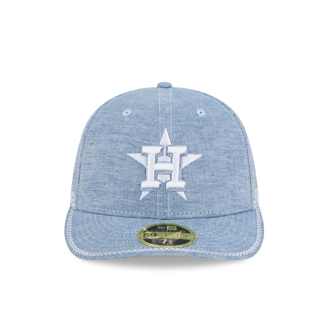 Houston Astros Hand Stitched Chambray Low Profile 59FIFTY Fitted Hat