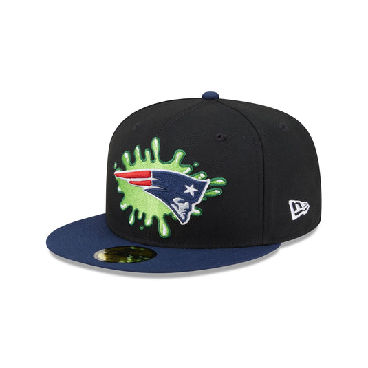 New England Patriots Black & White 59FIFTY Fitted Hat