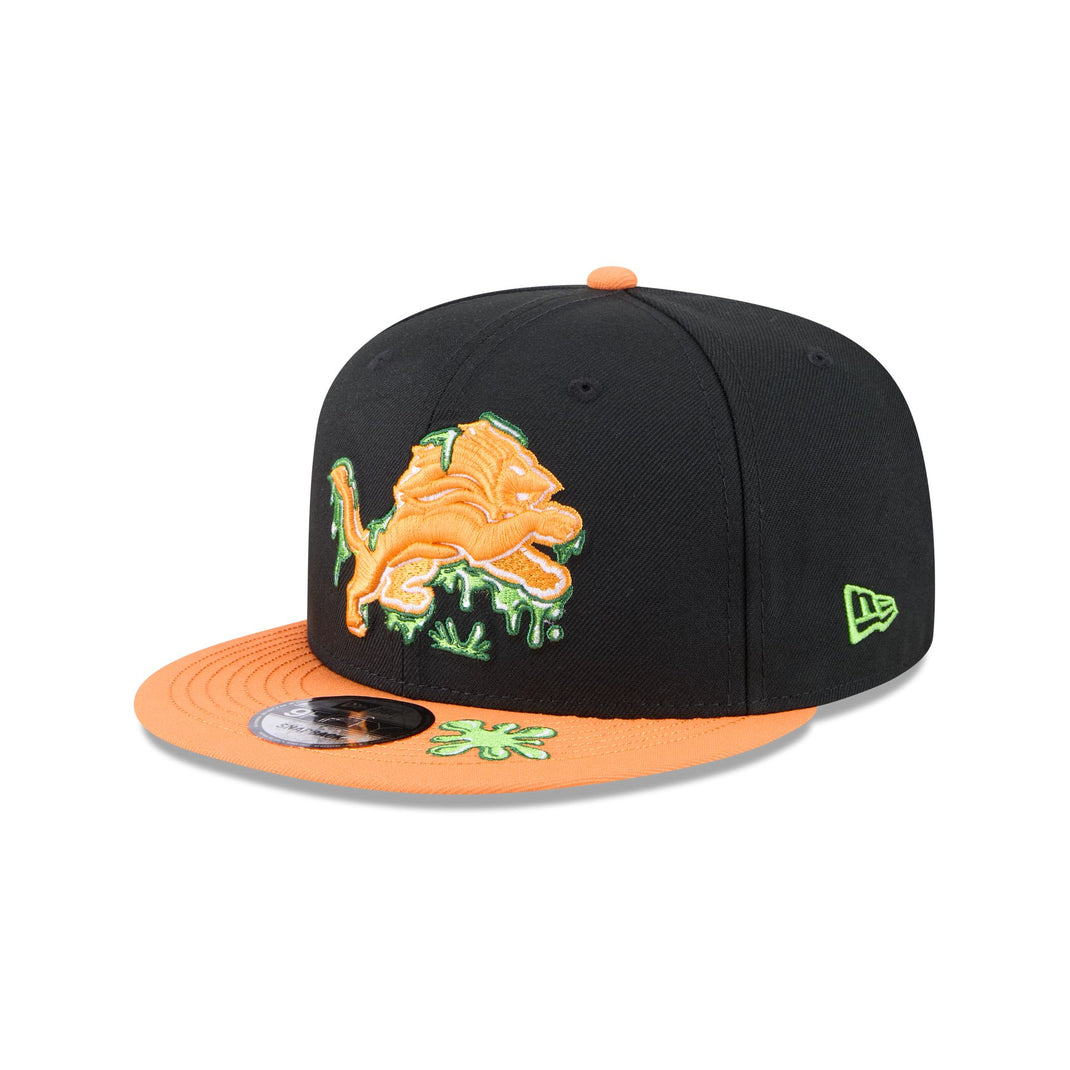 Detroit Lions Black and White 9FIFTY Snapback Hat