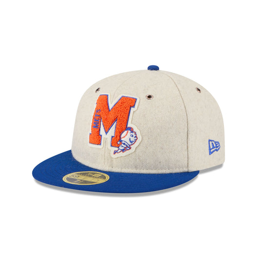 New York Mets Boho Wool Retro Crown 59FIFTY Fitted Hat
