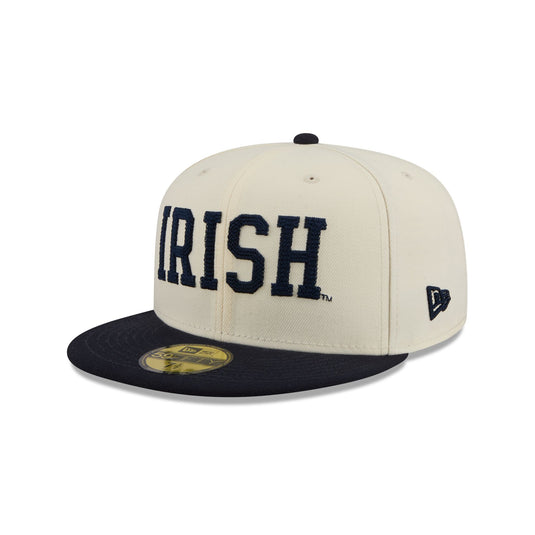 Notre Dame Fighting Irish Black on Black 59FIFTY Fitted Hat