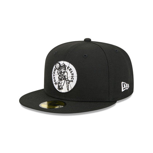 New England Patriots Black & White 59FIFTY Fitted Hat