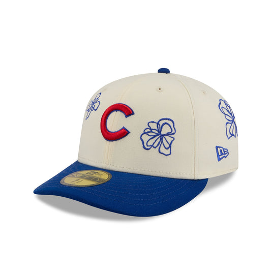 Chicago Cubs Hand Stitched Floral 59FIFTY Fitted Hat
