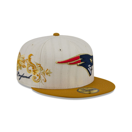 New England Patriots Black & White 59FIFTY Fitted Hat
