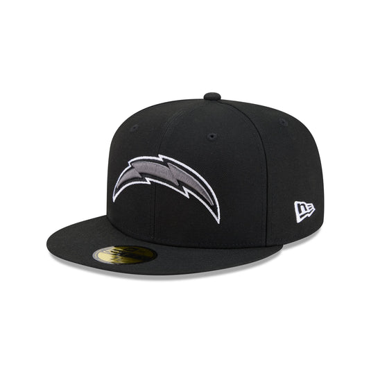 Los Angeles Chargers Black 59FIFTY Fitted Hat