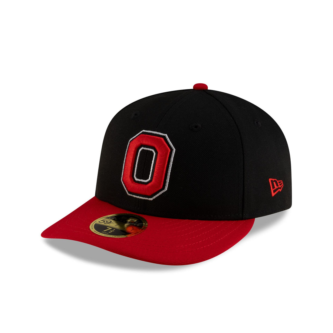Ohio State Buckeyes Black Scarlet Low Profile 59FIFTY Fitted