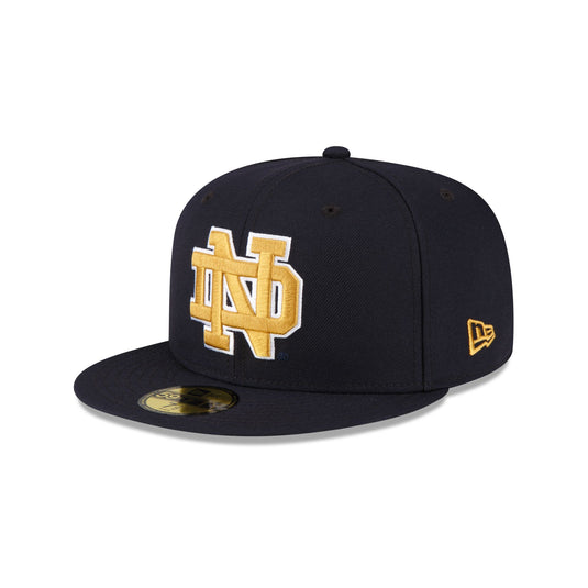 Notre Dame Fighting Irish Black on Black 59FIFTY Fitted Hat