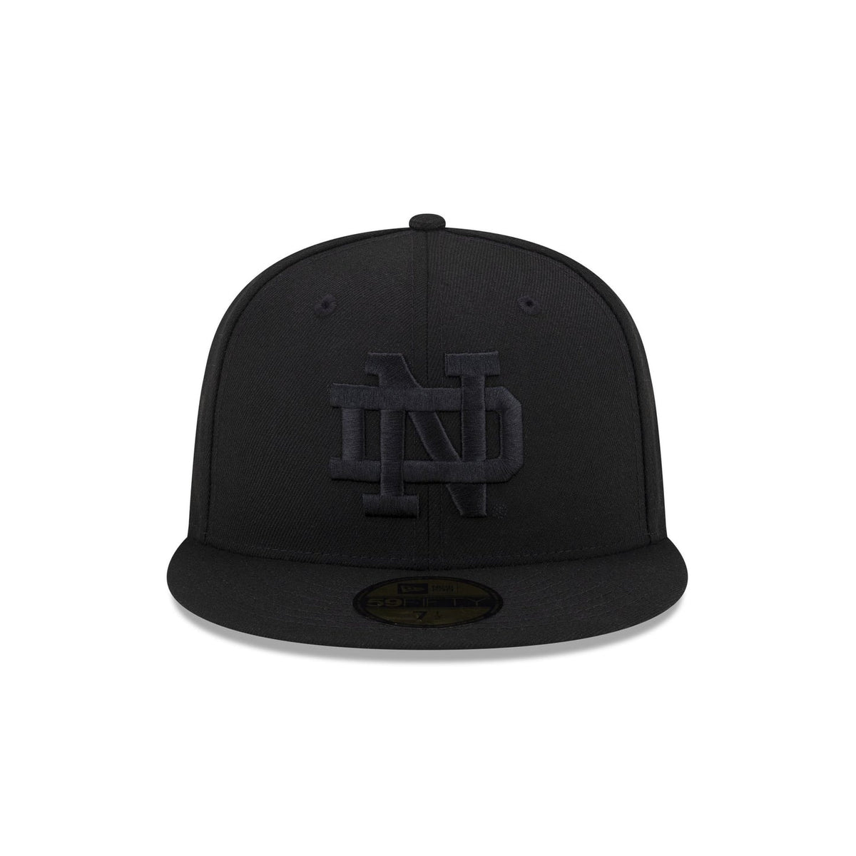 Notre Dame Fighting Irish Black on Black 59FIFTY Fitted Hat