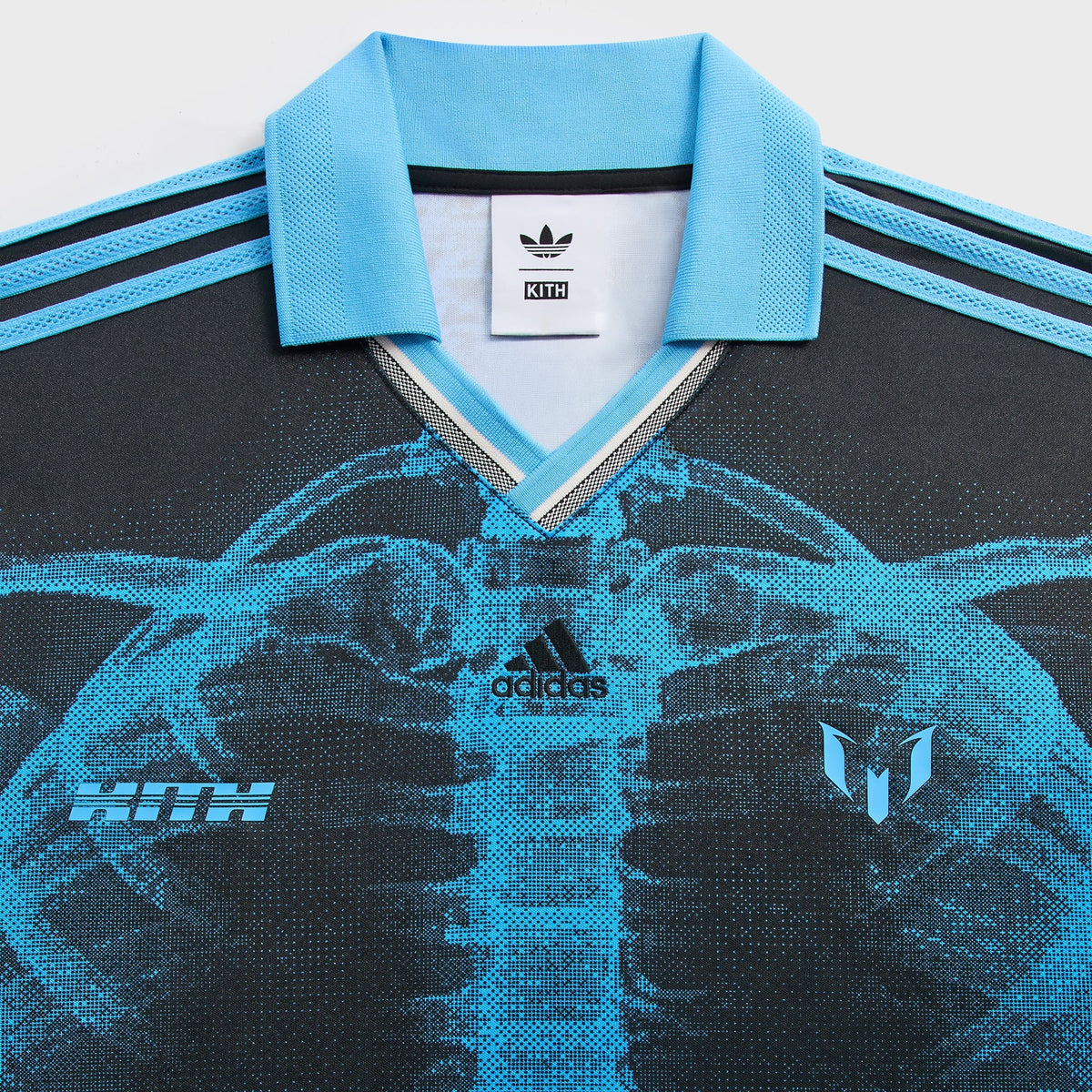 Kith & Messi for adidas Football Skeleton Goalkeeper Long Sleeve Tee - Black / Blue