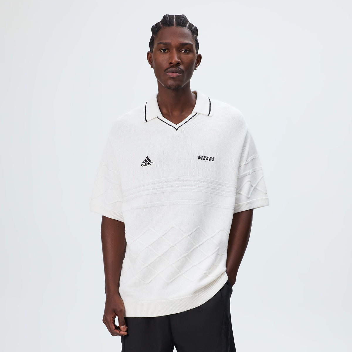 Kith & Messi for adidas Football Knit Polo - White
