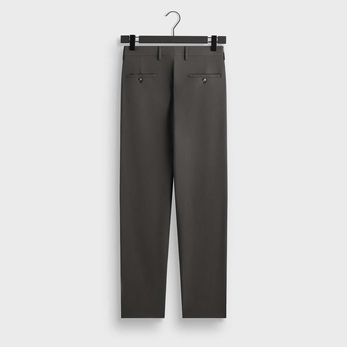 Giorgio Armani &Kin Milano Crepe Flat Front Trouser - Dark Ash