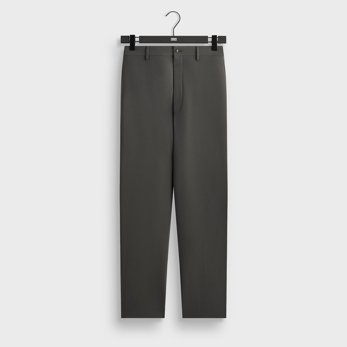 Giorgio Armani &Kin Milano Crepe Flat Front Trouser - Dark Ash