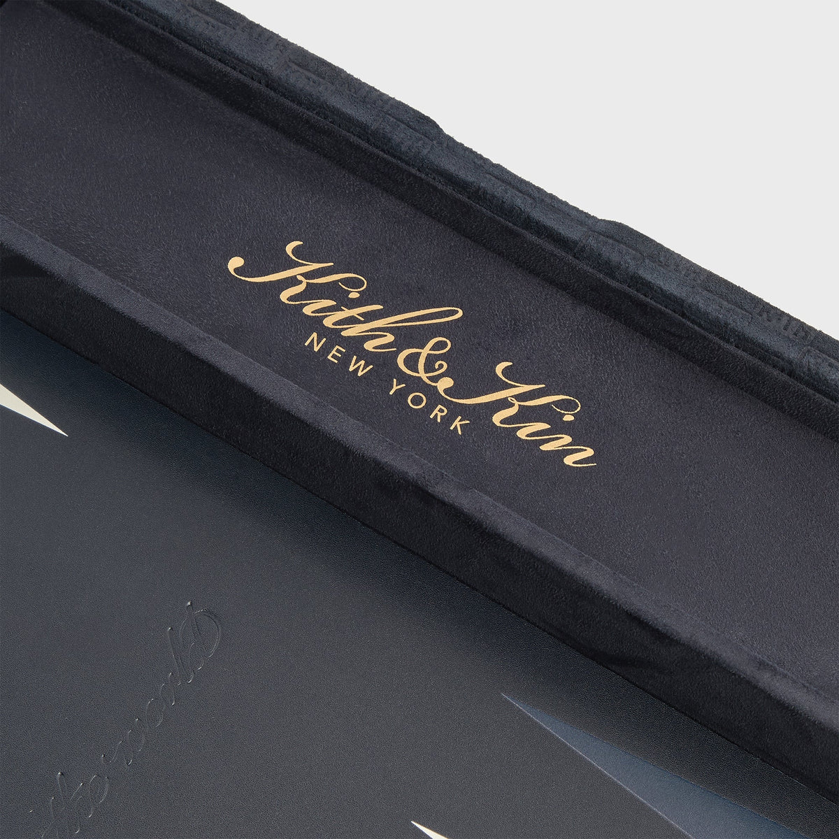 Kith Monogram Debossed Suede Backgammon Set - Ink