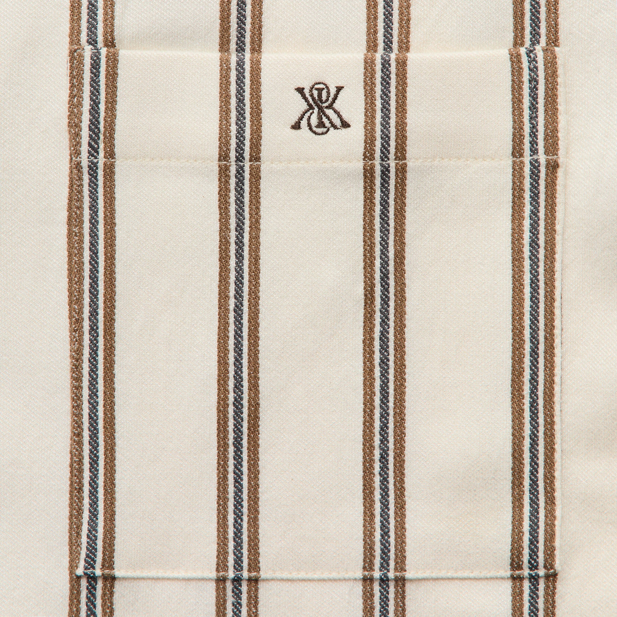 Kith Textured Stripe Thompson Camp Collar Shirt - Sandalwood