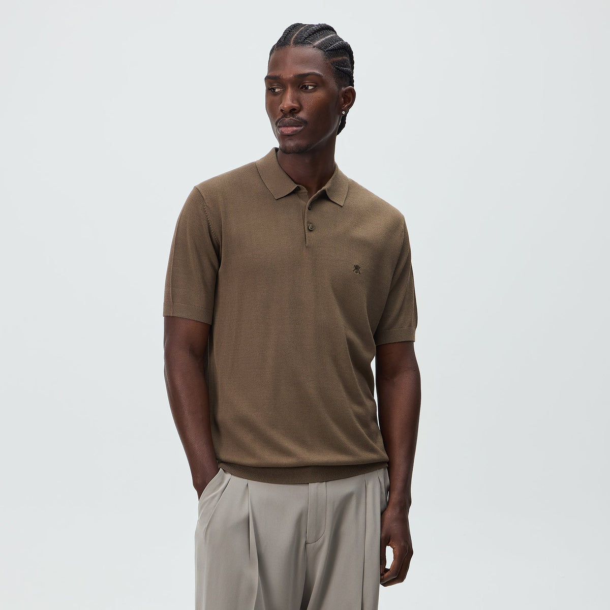 Kith Super Fine Viscose Knit Baldwin Polo - Legion