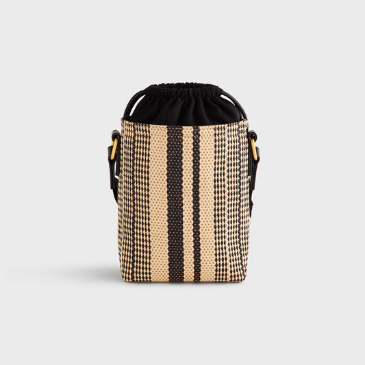 Kith Striped Raffia Drawstring Pouch - Radiant