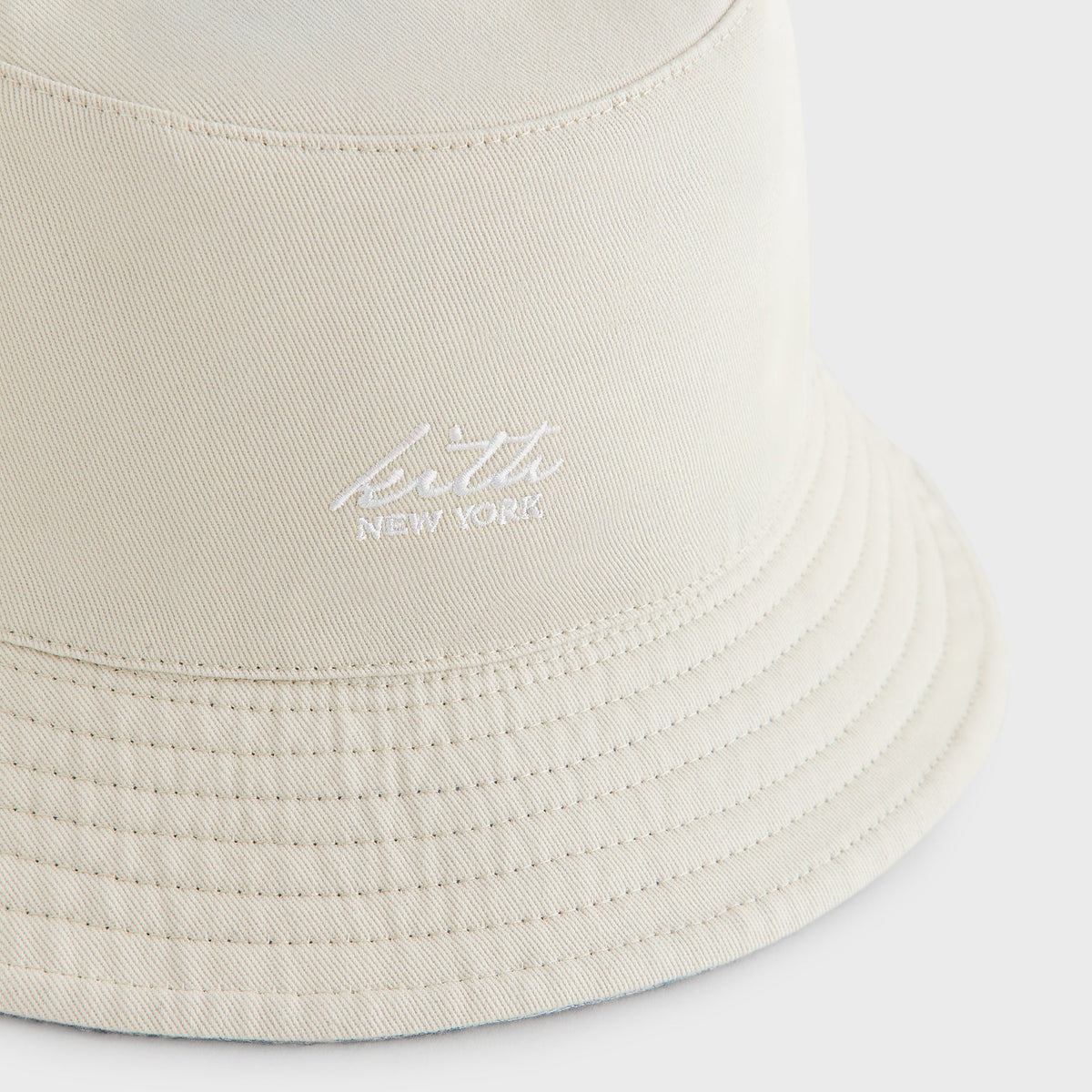 Kith Heather Jacquard Canvas Reversible Dawson Bucket Hat - Light Indigo
