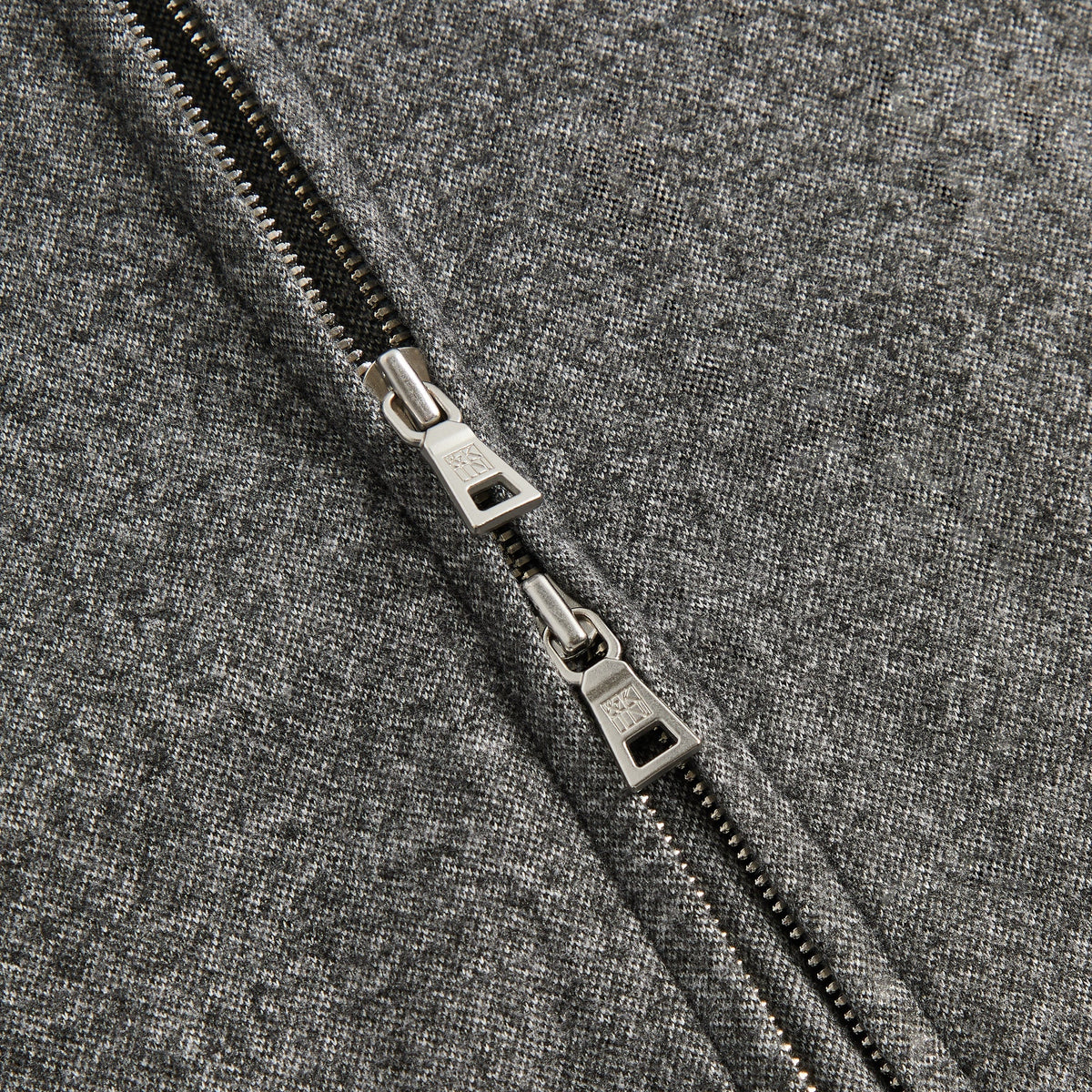 &Kin Flannel Jersey Stephen Track Jacket - Charcoal Heather