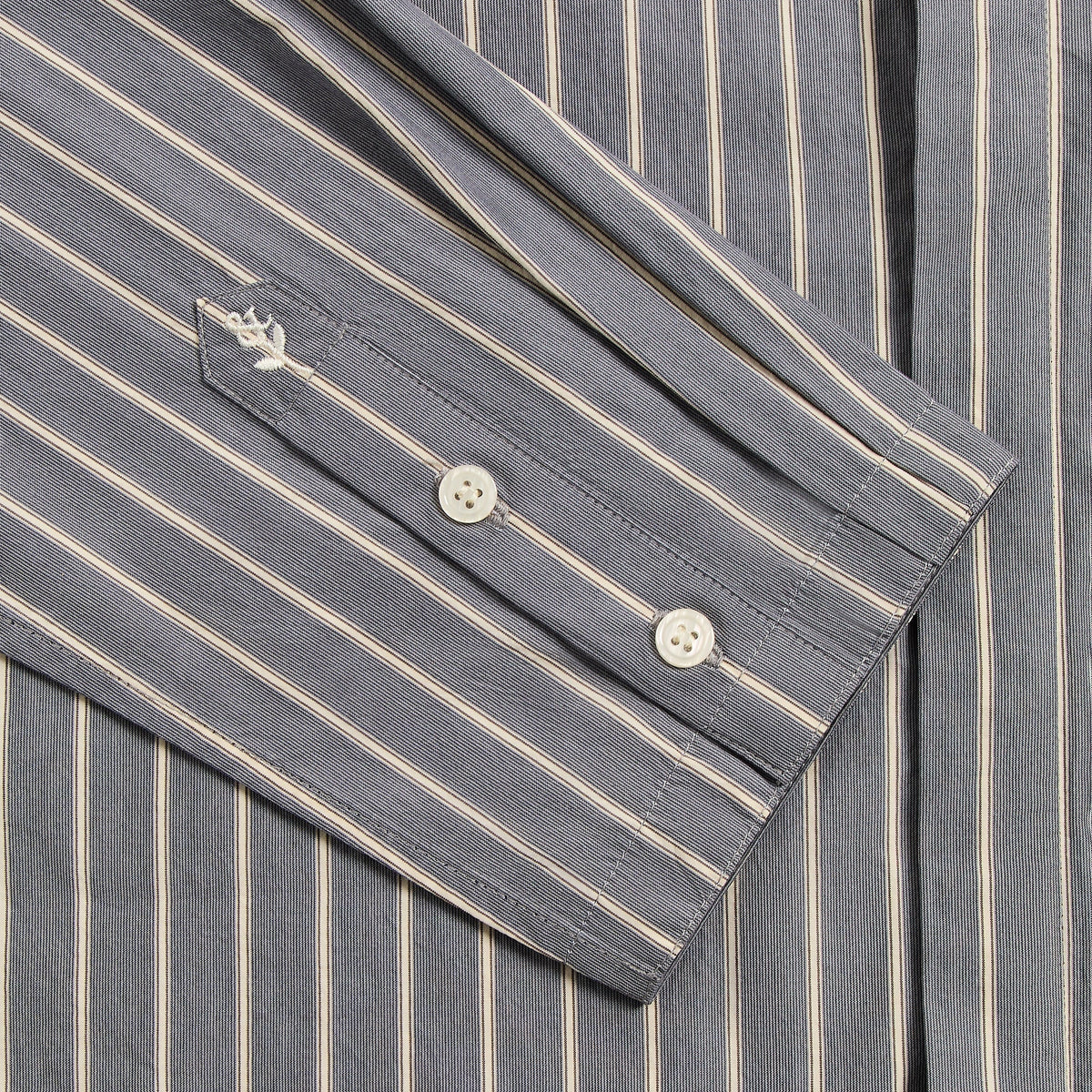 &Kin Striped Poplin Nico Shirt - Chasm