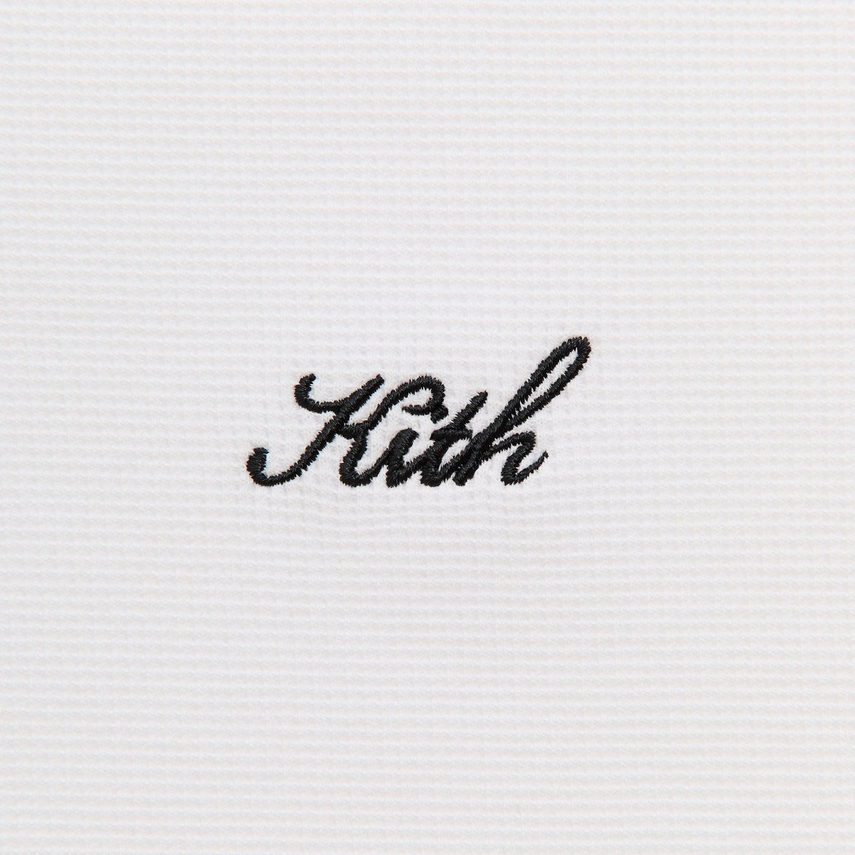 Kith Micro Waffle Tristan Henley - White