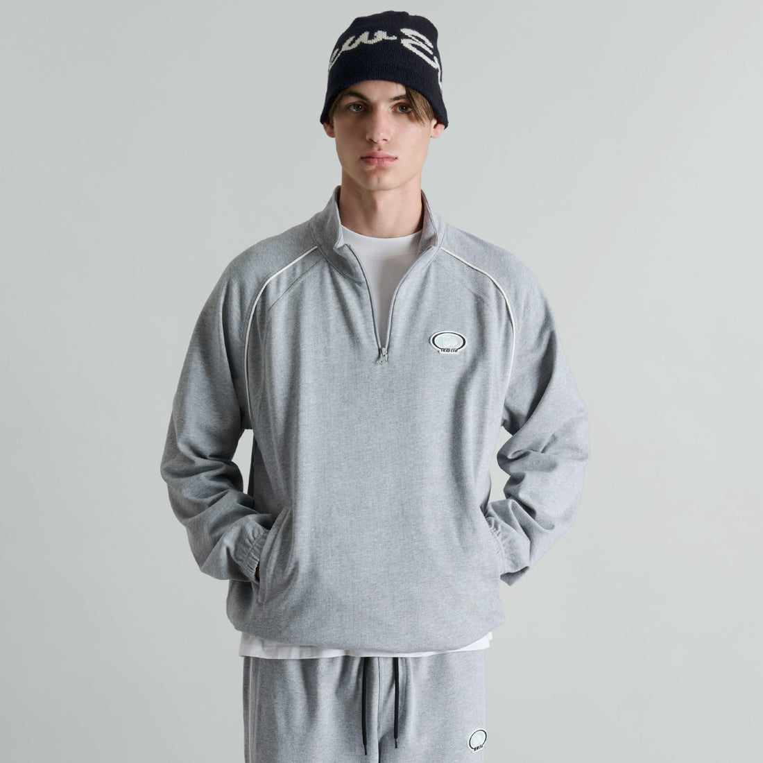 Shoreline Heather Gray Half-Zip Pullover