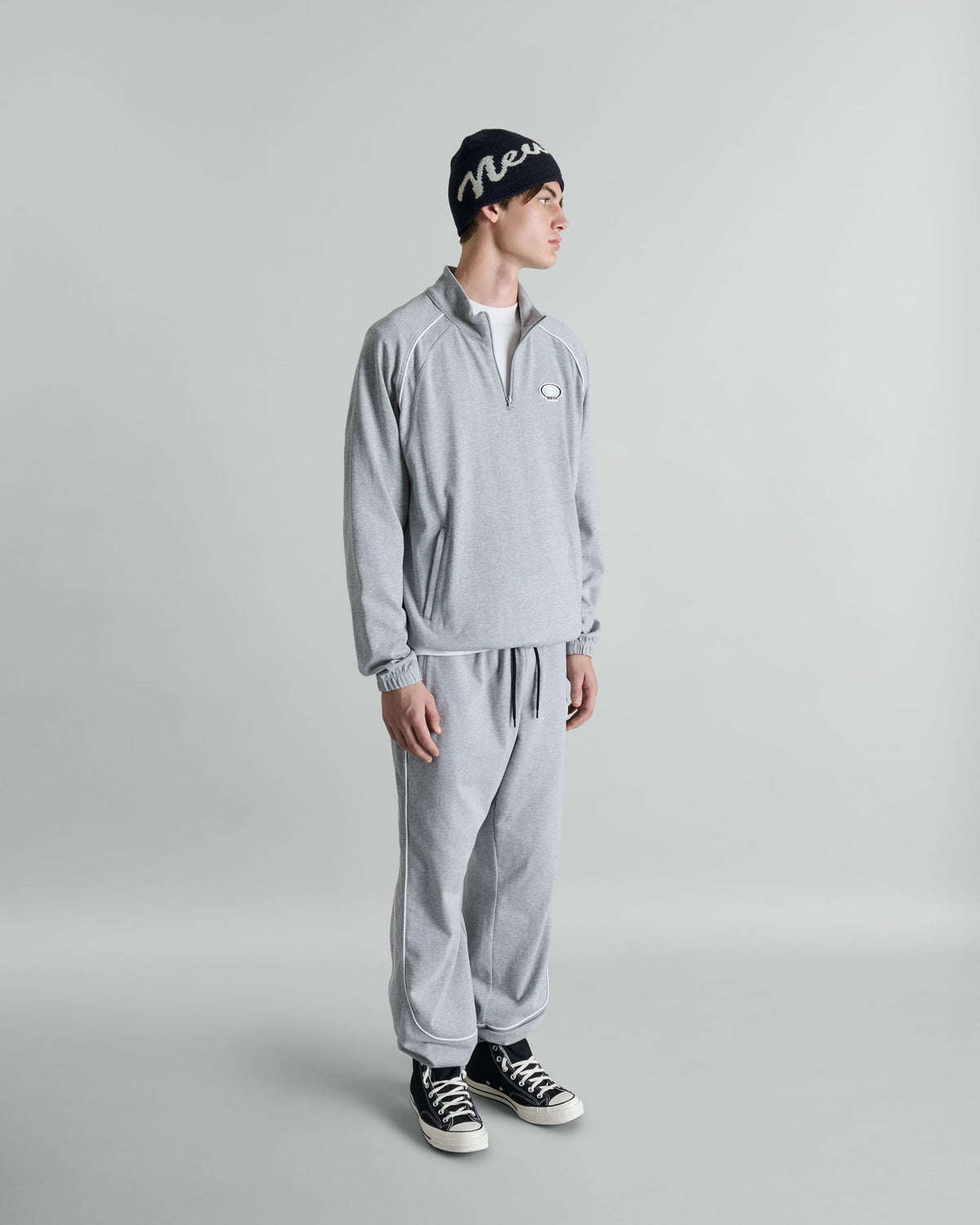 Shoreline Heather Gray Half-Zip Pullover