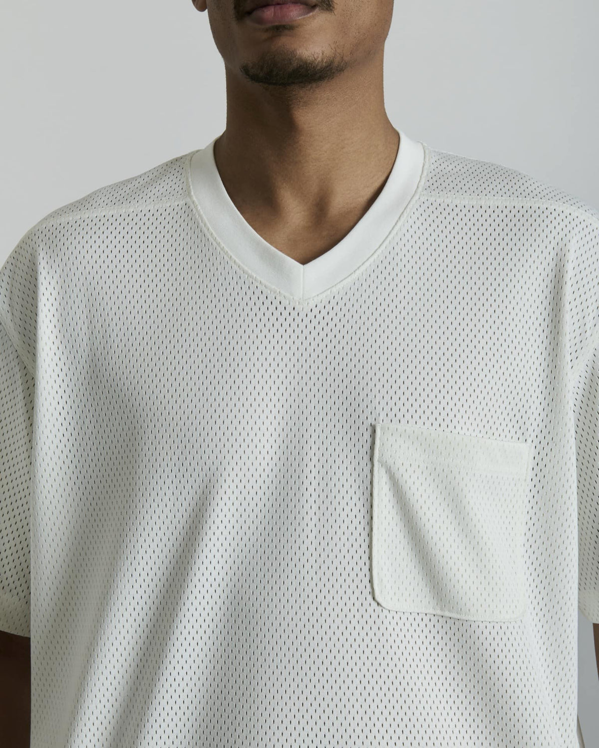 Orchard College White V-Neck Pullover Jersey