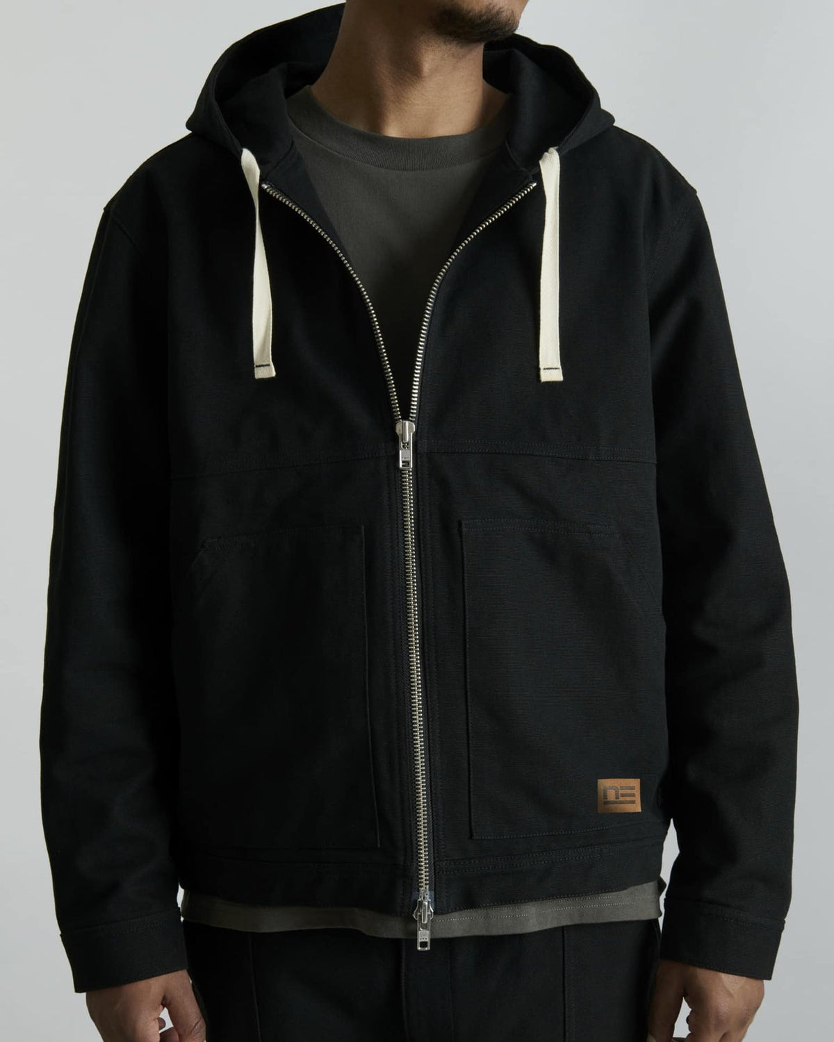 Forge Black Hooded Work Jacket