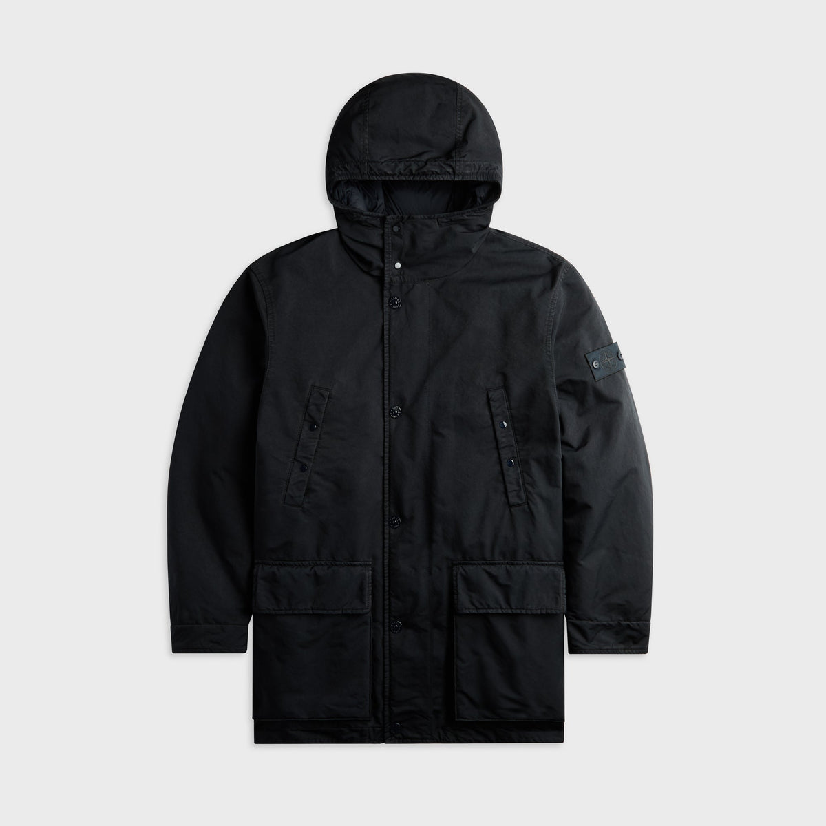 Stone Island Ghost Hooded Short Parka - Navy Blue