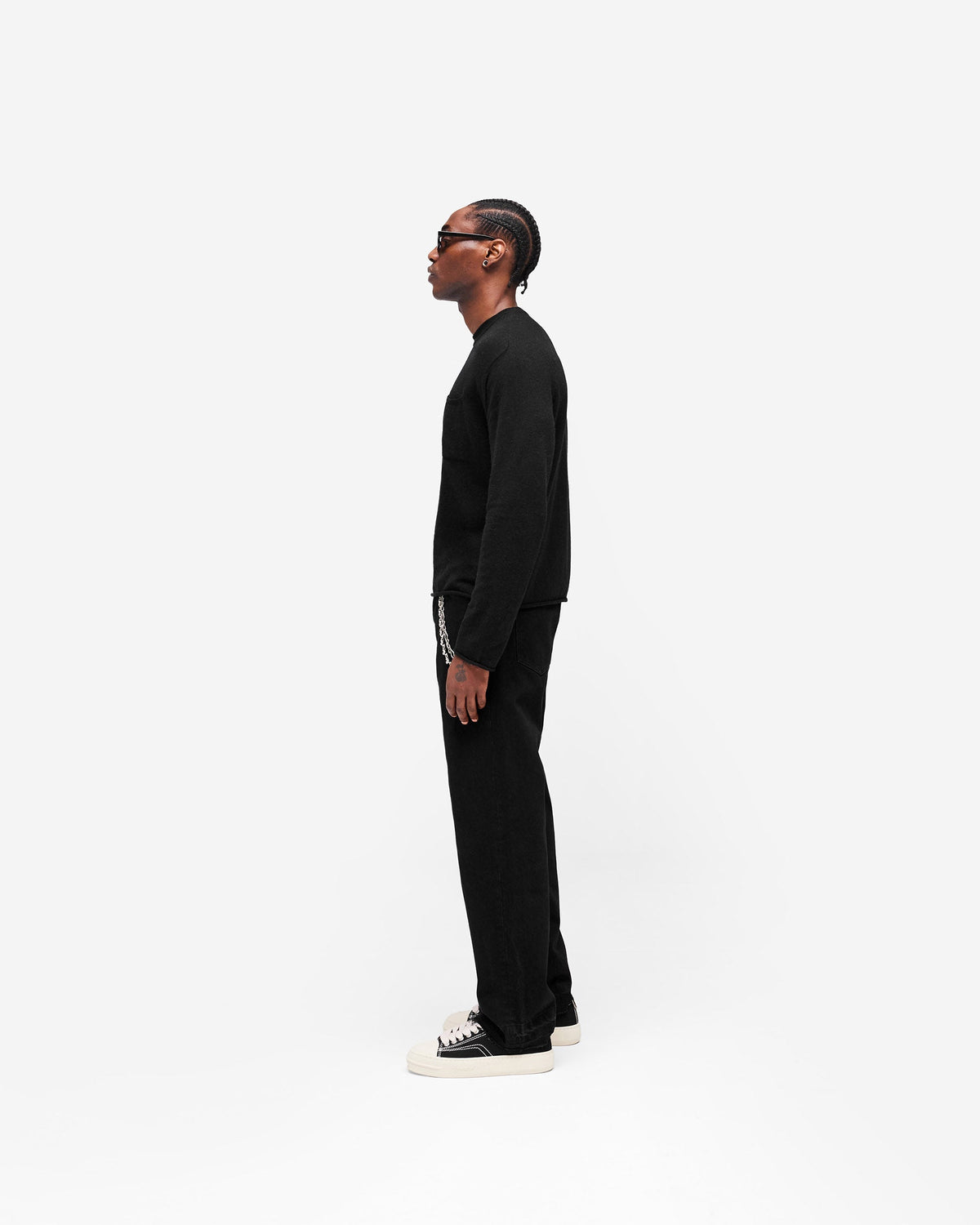 GH Knitted Long Sleeve Top - Jet Black