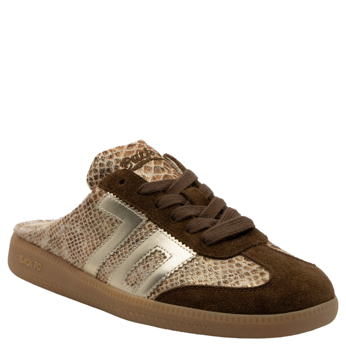 EASTER W26 in SNAKE GOLD Backless Sneakers