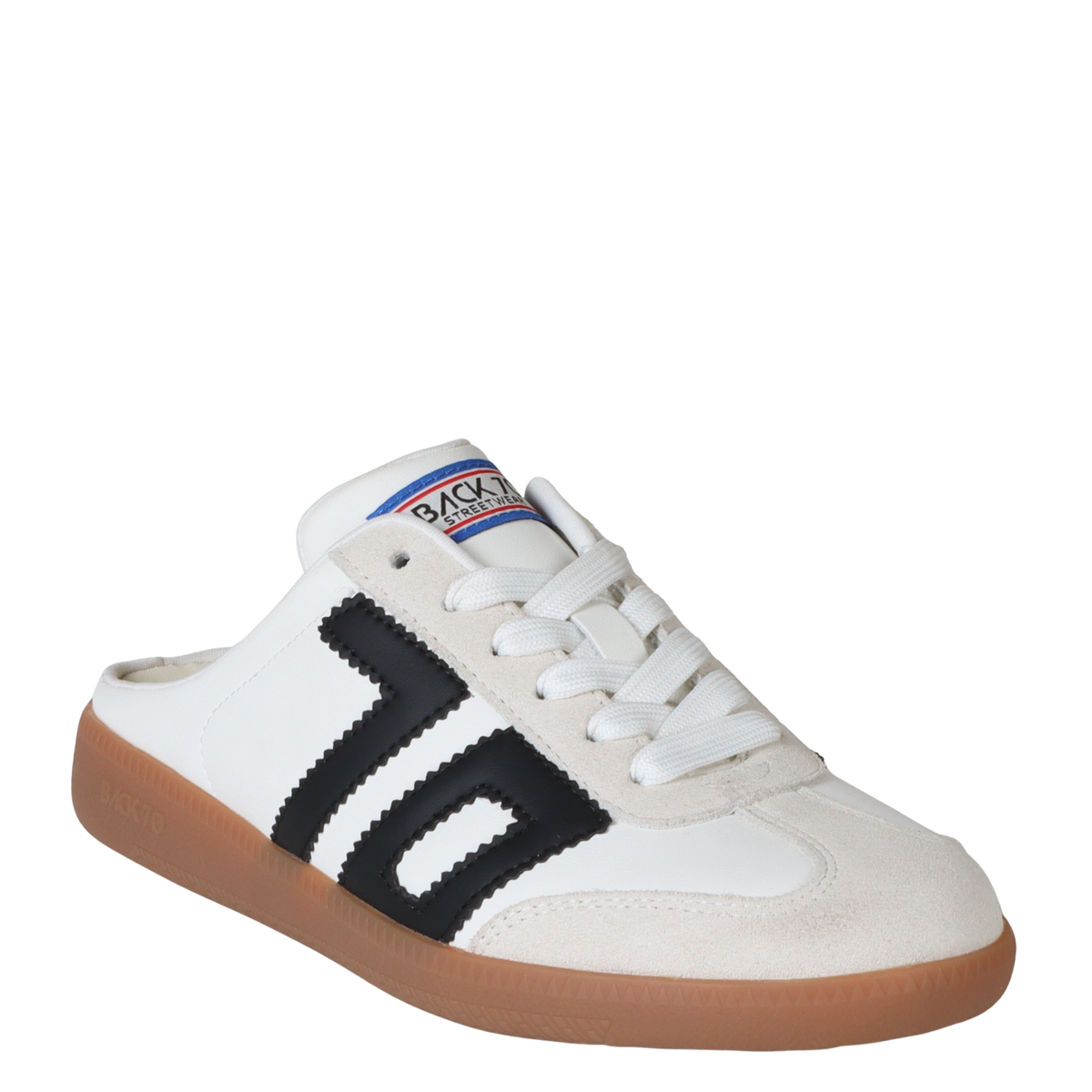 EASTER in WHITE BLACK Backless Sneakers