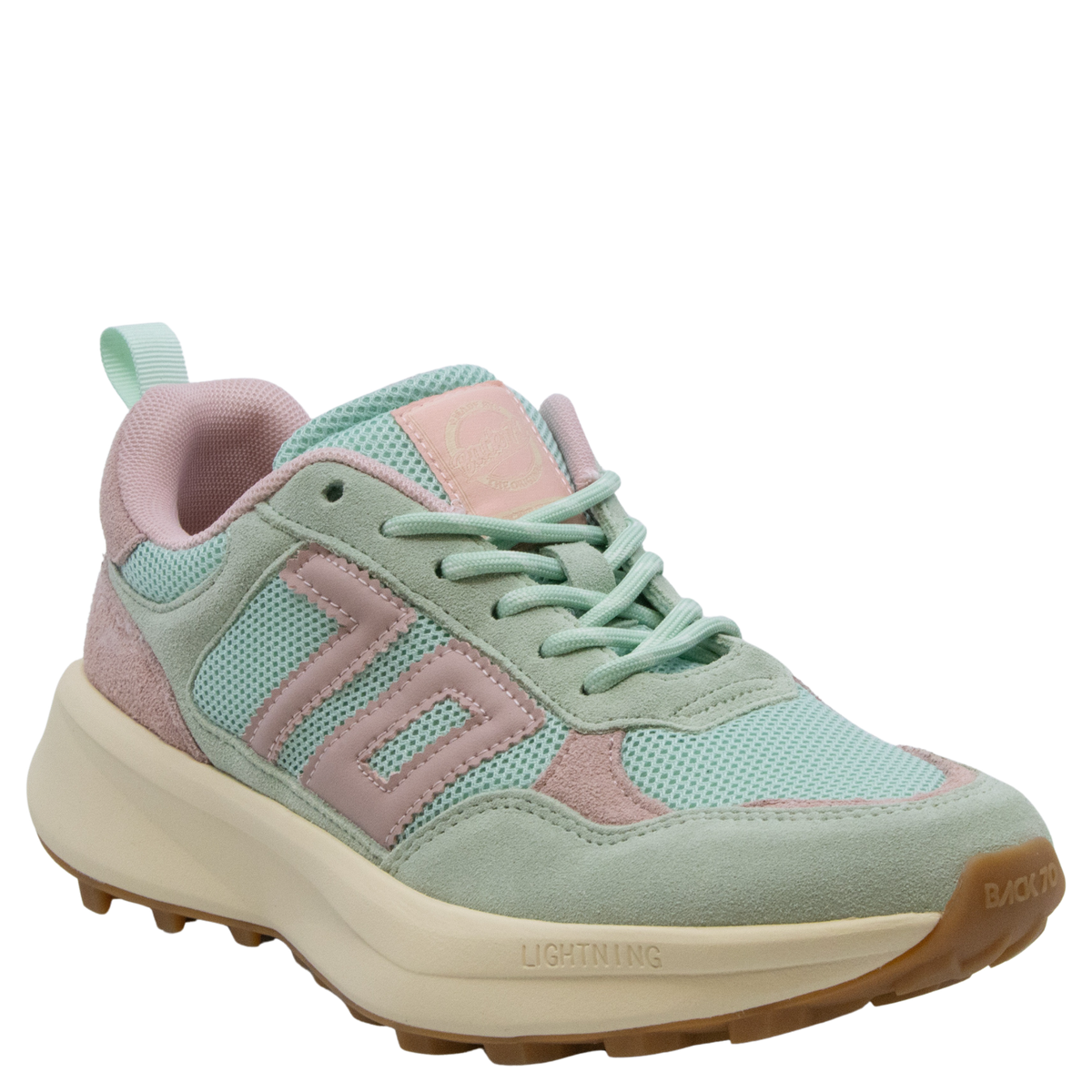 LIGHTNING in LIGHT GREEN PINK Sneakers