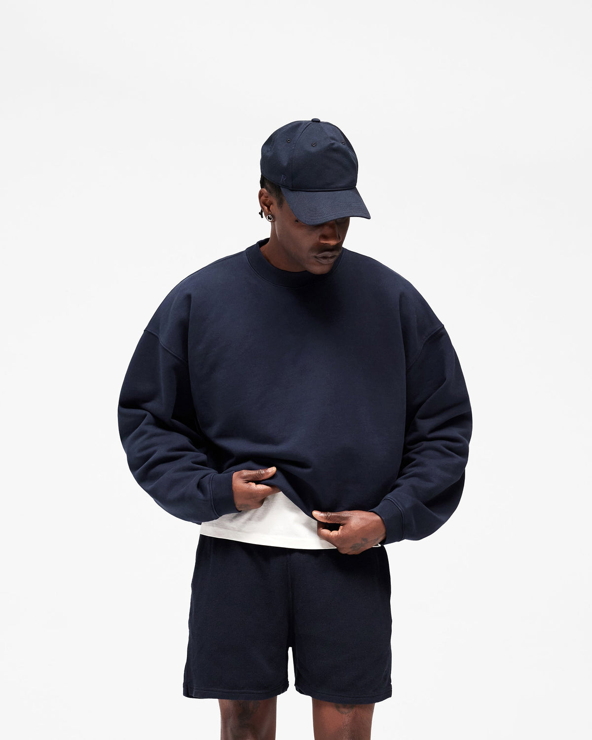 Initial Boxy Sweater - Midnight Navy