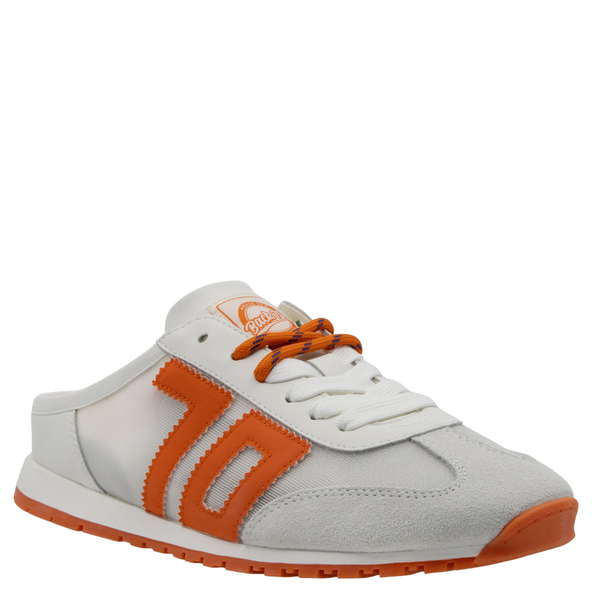 VENICE in WHITE ORANGE Backless Sneakers