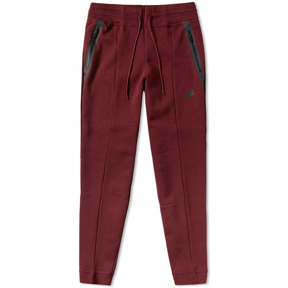 Nike Women's Tech Fleece Pant in Night Maroon Heather / Black