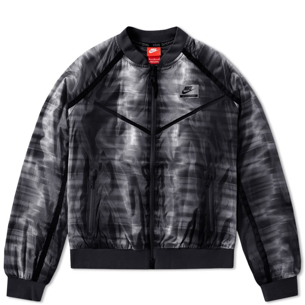 Nike Zig Zag Bomber in Black / Grey