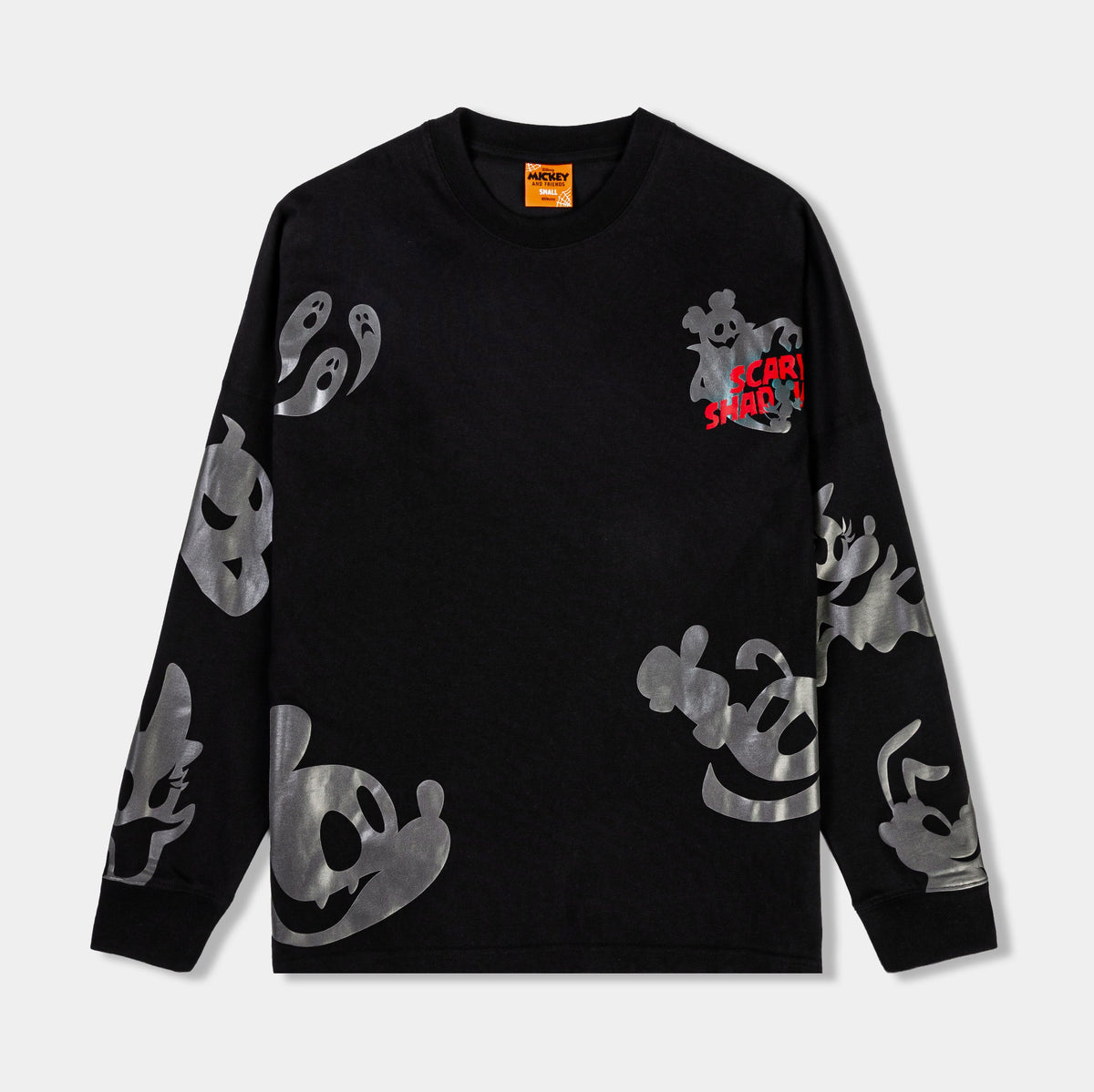 Disney Mickey And Friends By Shoe Palace Shadows Mens Long Sleeve Shirt (Black/Red)