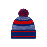 Buffalo Bills Team Stripes Pom Knit Hat