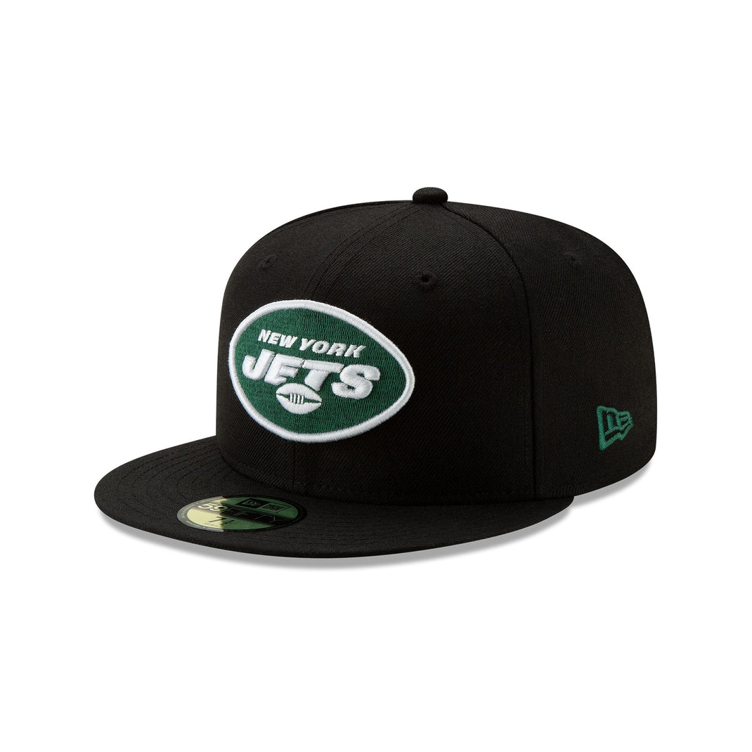 New York Jets Basic Black On Black 59FIFTY Fitted Hat