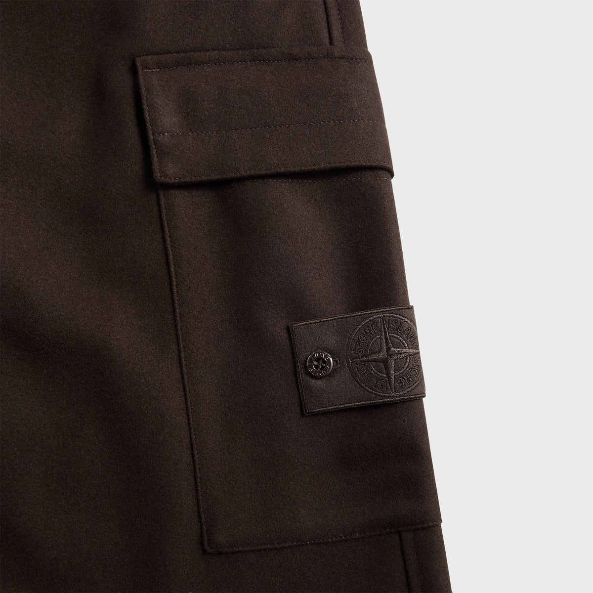 Stone Island Ghost Flannel Trousers - Dark Brown