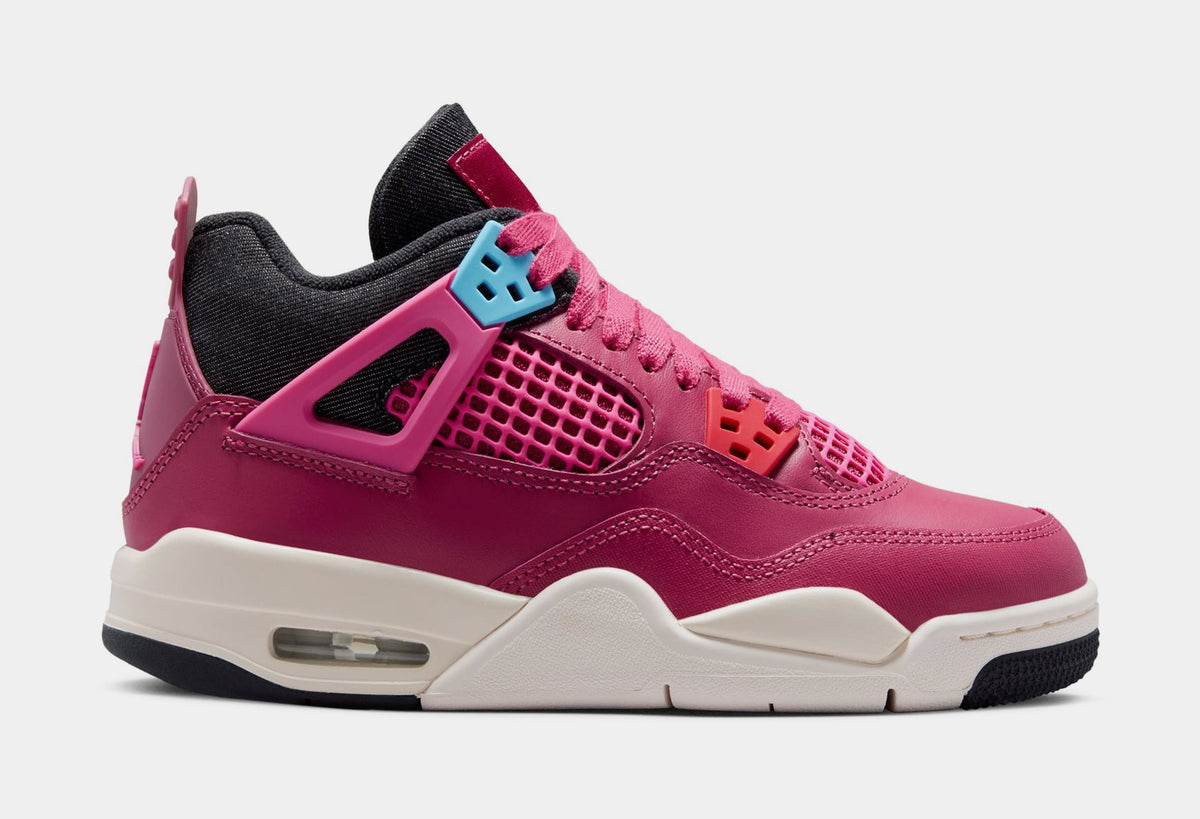 Air Jordan 4 Retro She's A Star Grade School Lifestyle Shoes (Sweet Beet/Off Noir/Chalk/Desert Pink)