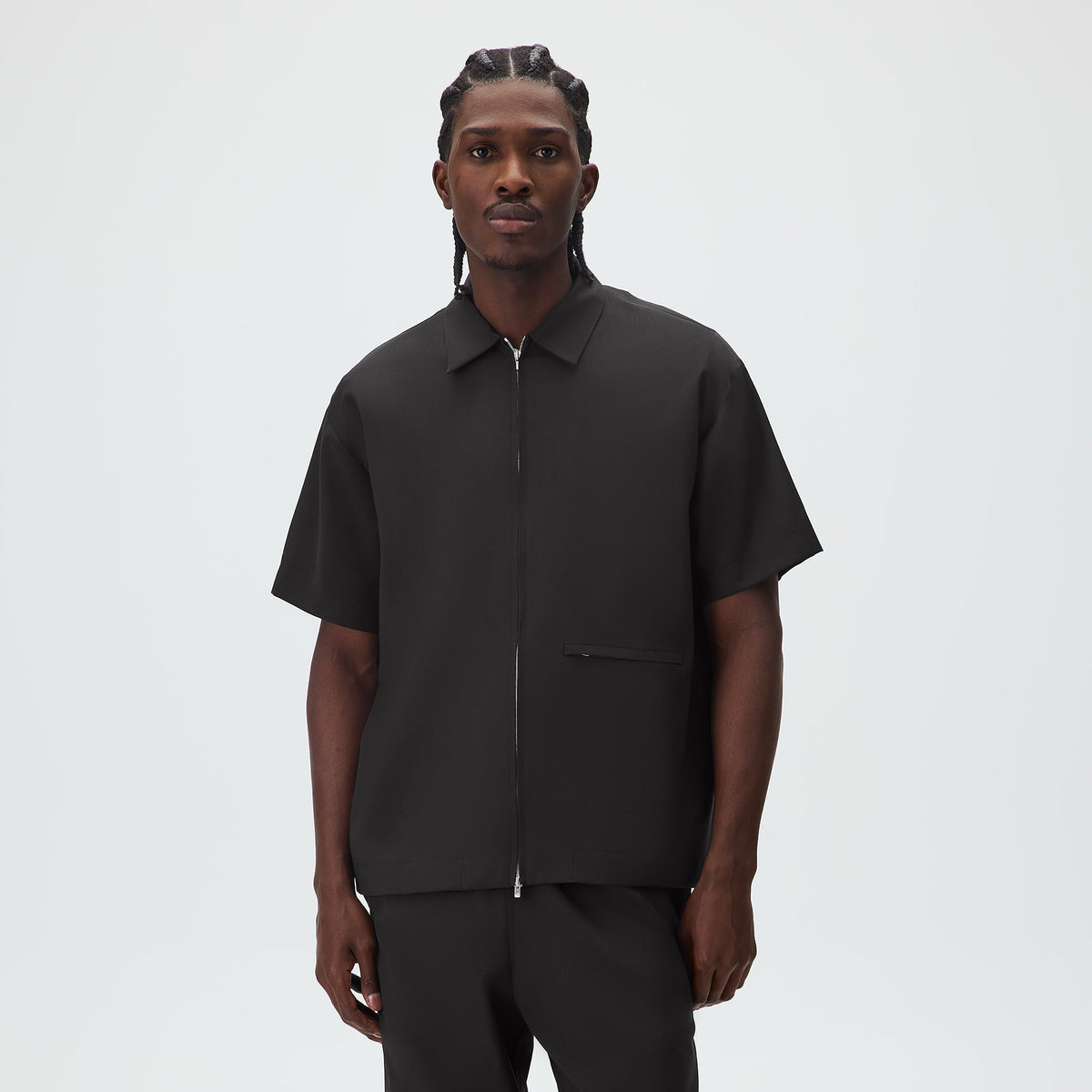 &Kin for Kith Origins Tropical Wool Davenport Shirt - Black