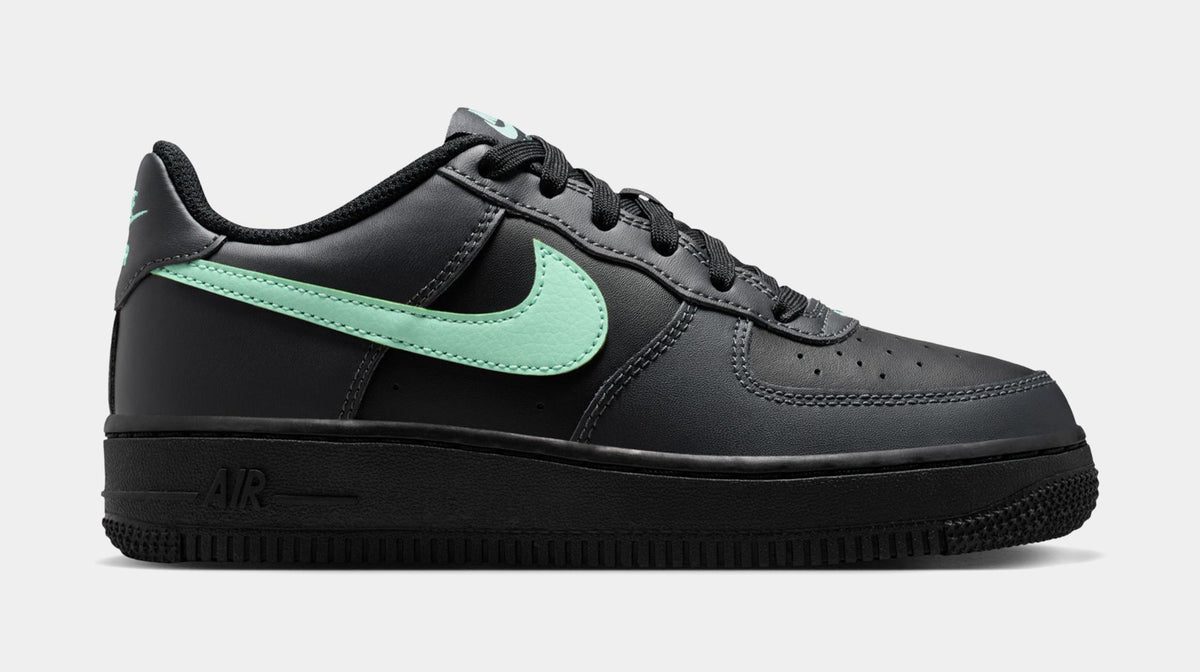 Air Force 1 Grade School Lifestyle Shoes (Black/Arctic Green/Anthracite)